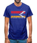 Nagorno-Karabakh Barcode Style Flag Mens T-Shirt