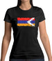 Nagorno-Karabakh Grunge Style Flag Womens T-Shirt