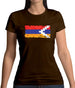 Nagorno-Karabakh Grunge Style Flag Womens T-Shirt