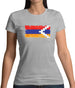 Nagorno-Karabakh Grunge Style Flag Womens T-Shirt