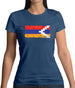 Nagorno-Karabakh Grunge Style Flag Womens T-Shirt