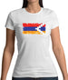 Nagorno-Karabakh Grunge Style Flag Womens T-Shirt