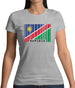 Namibia Barcode Style Flag Womens T-Shirt