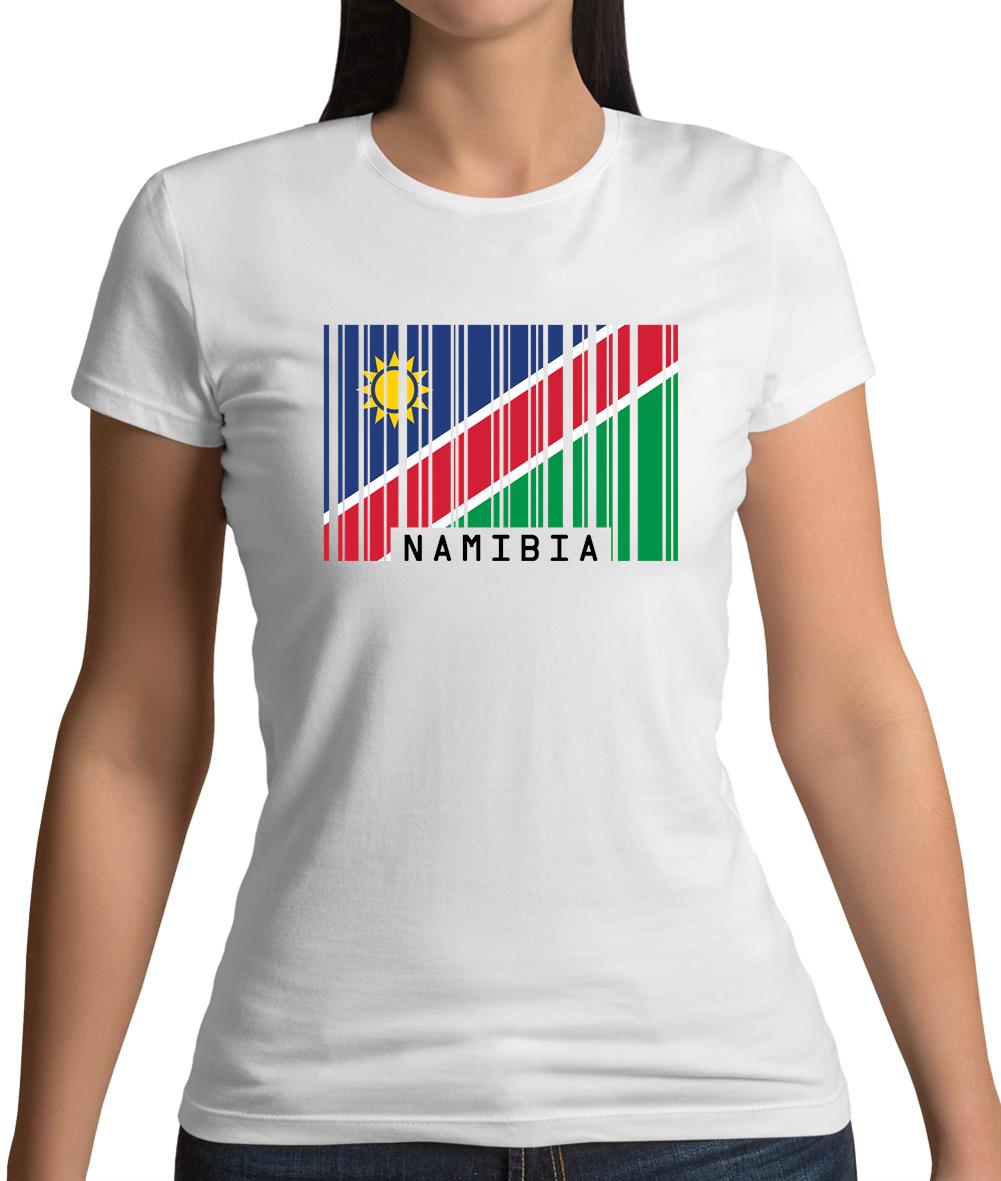 Namibia Barcode Style Flag Womens T-Shirt