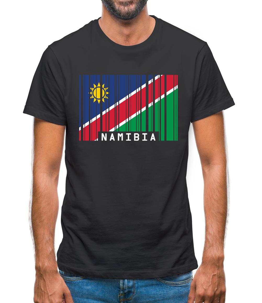 Namibia Barcode Style Flag Mens T-Shirt
