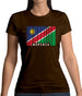 Namibia Barcode Style Flag Womens T-Shirt