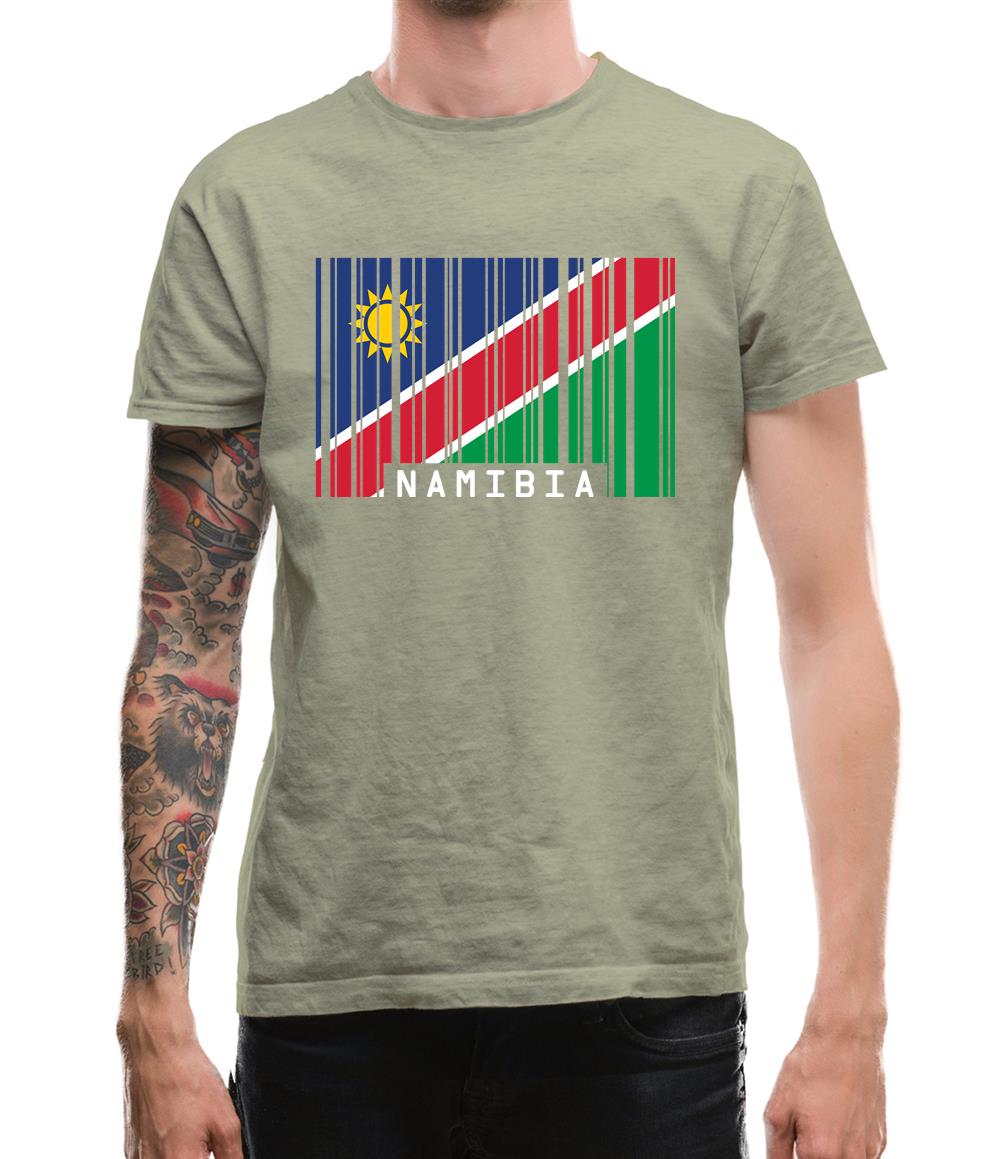 Namibia Barcode Style Flag Mens T-Shirt