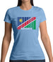 Namibia Barcode Style Flag Womens T-Shirt