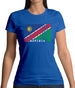 Namibia Barcode Style Flag Womens T-Shirt