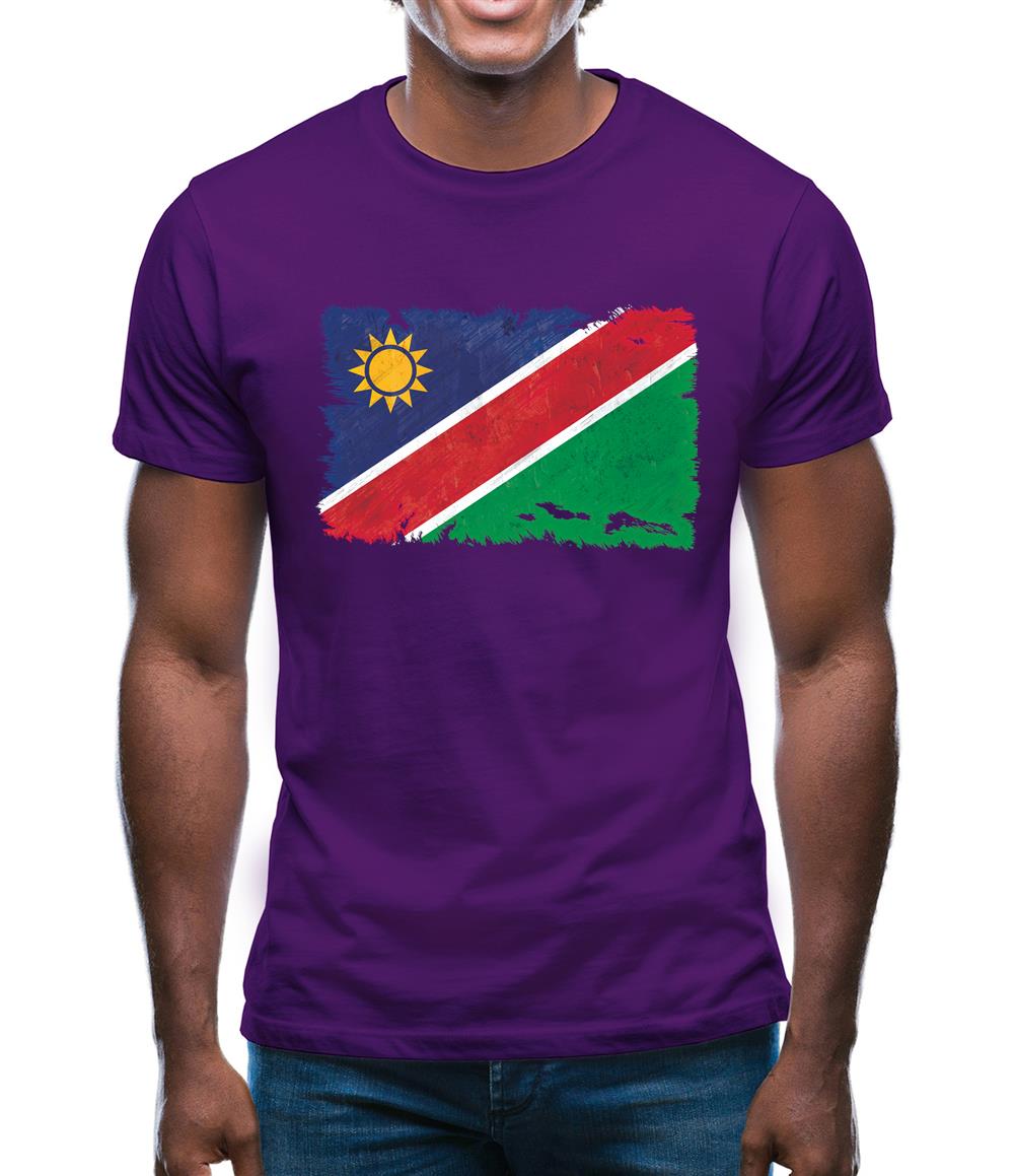 Namibia Grunge Style Flag Mens T-Shirt