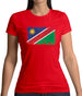 Namibia Grunge Style Flag Womens T-Shirt