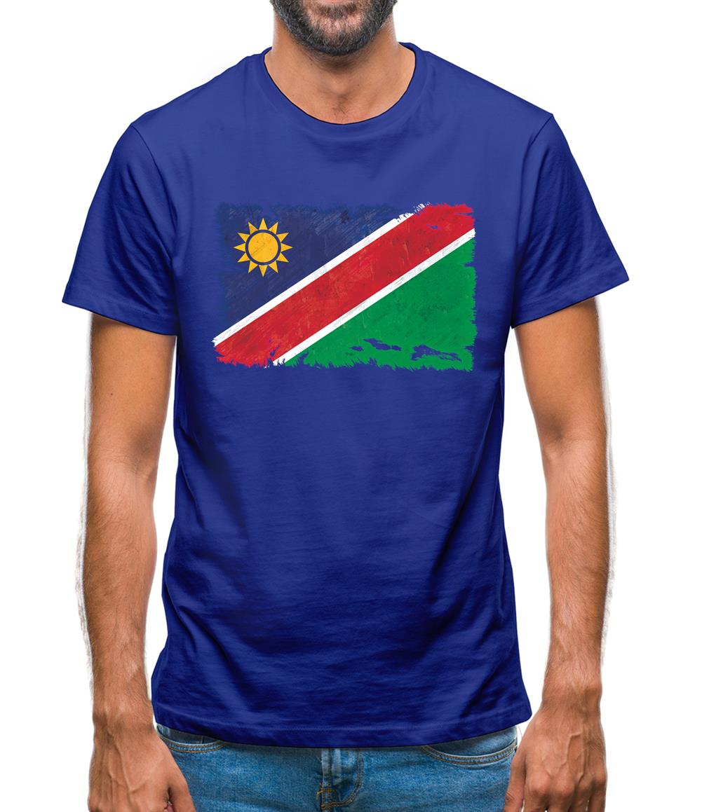 Namibia Grunge Style Flag Mens T-Shirt