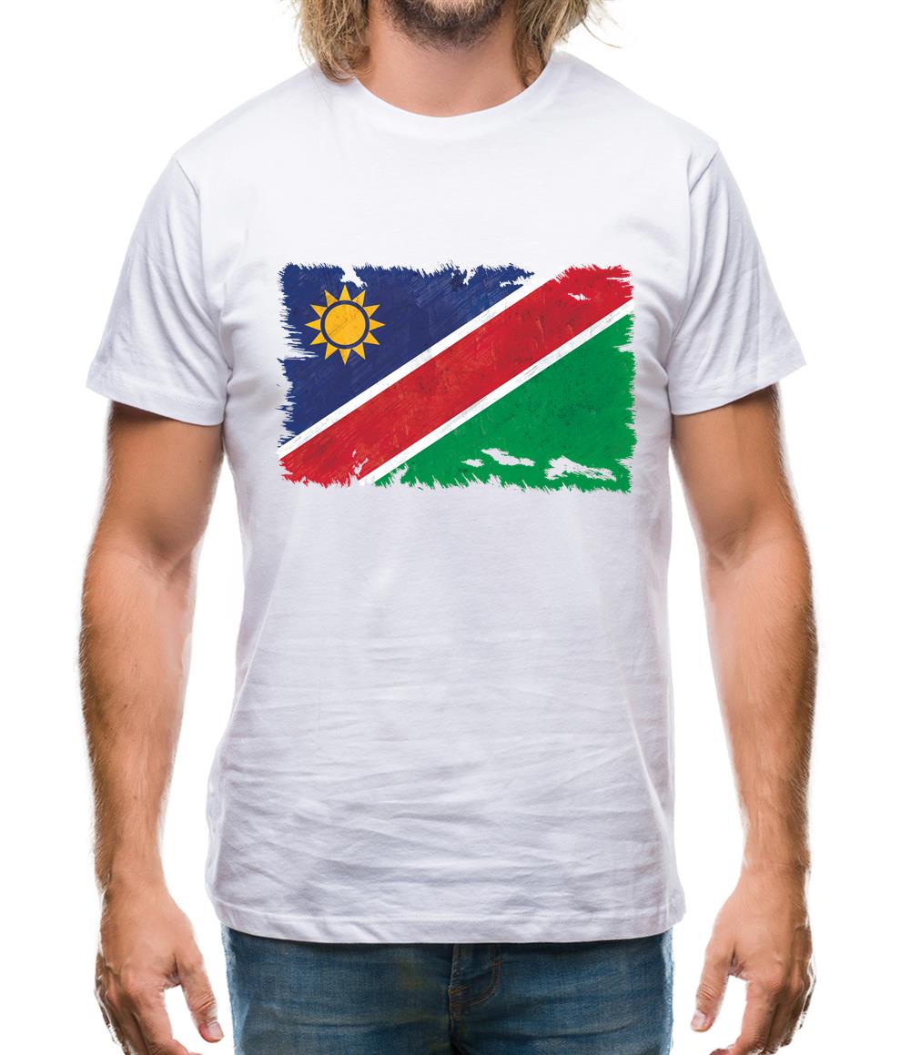 Namibia Grunge Style Flag Mens T-Shirt