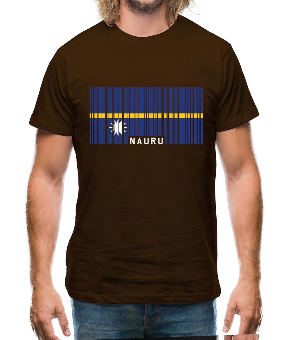 Nauru Barcode Style Flag Mens T-Shirt