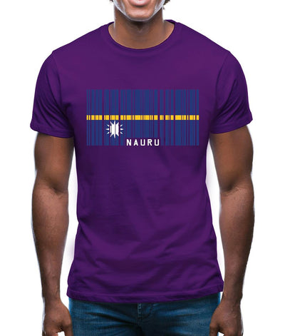 Nauru Barcode Style Flag Mens T-Shirt