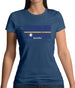 Nauru Barcode Style Flag Womens T-Shirt