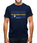 Nauru Barcode Style Flag Mens T-Shirt