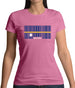 Nauru Barcode Style Flag Womens T-Shirt