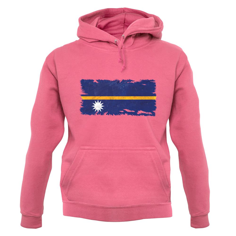 Nauru Grunge Style Flag unisex hoodie