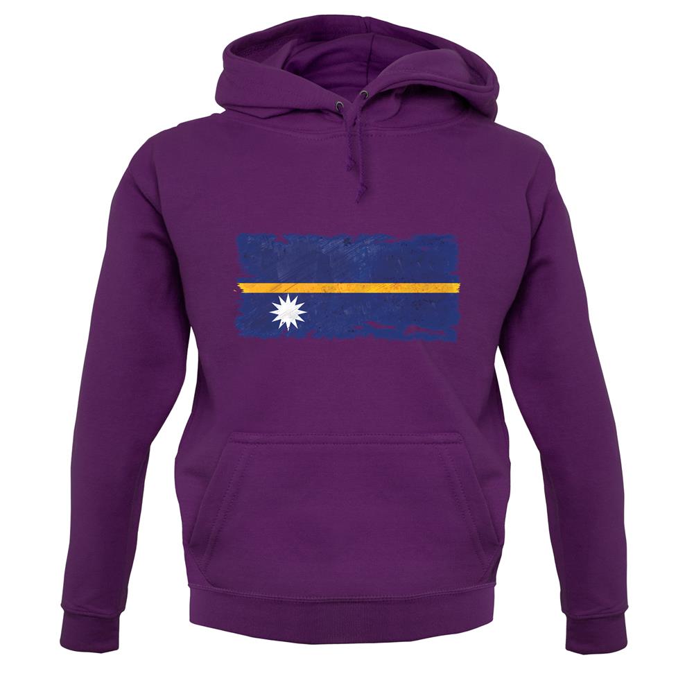 Nauru Grunge Style Flag unisex hoodie