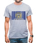 Nebraska Barcode Style Flag Mens T-Shirt