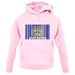 Nebraska Barcode Style Flag unisex hoodie