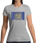 Nebraska Barcode Style Flag Womens T-Shirt