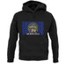 Nebraska Barcode Style Flag unisex hoodie