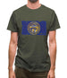 Nebraska Grunge Style Flag Mens T-Shirt