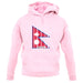 Nepal Barcode Style Flag unisex hoodie