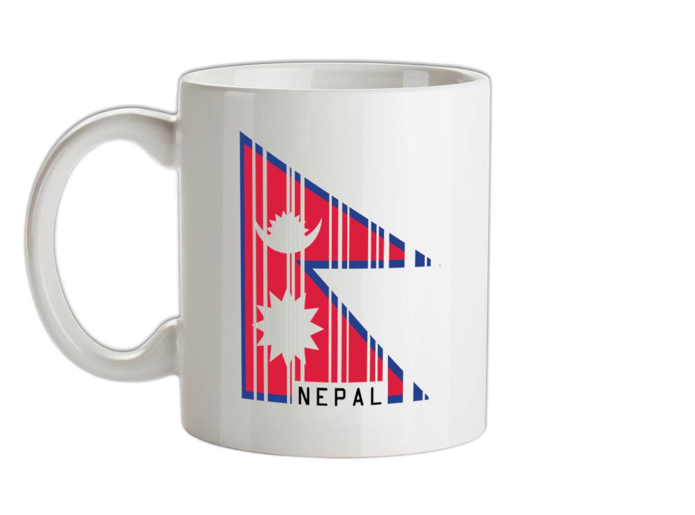 Nepal Barcode Style Flag Ceramic Mug