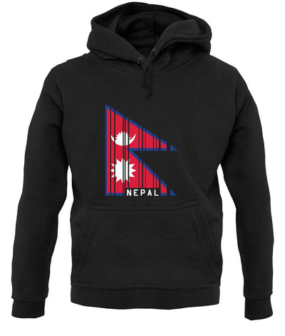 Nepal Barcode Style Flag unisex hoodie