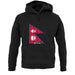 Nepal Barcode Style Flag unisex hoodie