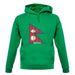 Nepal Barcode Style Flag unisex hoodie