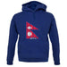 Nepal Barcode Style Flag unisex hoodie