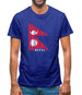 Nepal Barcode Style Flag Mens T-Shirt