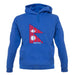 Nepal Barcode Style Flag unisex hoodie