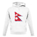 Nepal Grunge Style Flag unisex hoodie