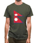 Nepal Grunge Style Flag Mens T-Shirt