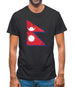 Nepal Grunge Style Flag Mens T-Shirt