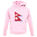 Nepal Grunge Style Flag unisex hoodie