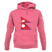 Nepal Grunge Style Flag unisex hoodie