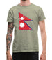 Nepal Grunge Style Flag Mens T-Shirt