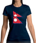 Nepal Grunge Style Flag Womens T-Shirt