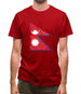 Nepal Grunge Style Flag Mens T-Shirt