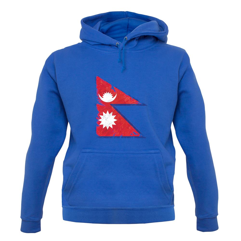Nepal Grunge Style Flag unisex hoodie