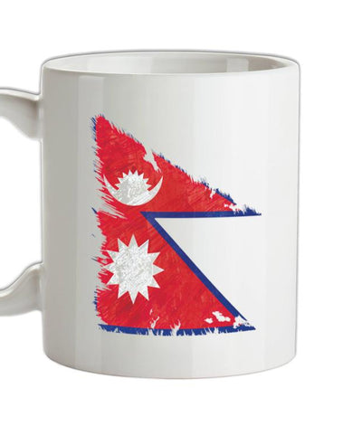 Nepal Grunge Style Flag Ceramic Mug