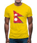 Nepal Grunge Style Flag Mens T-Shirt