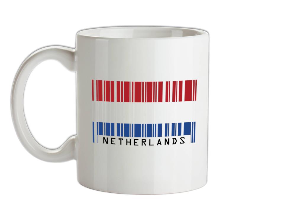 Netherlands Barcode Style Flag Ceramic Mug