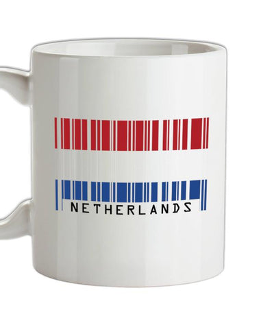 Netherlands Barcode Style Flag Ceramic Mug